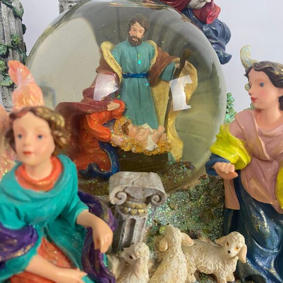 Christopher Radko Nativity Snow Globe Limited Edition Vintage 90s Christmas Ange - Picture 3 of 16